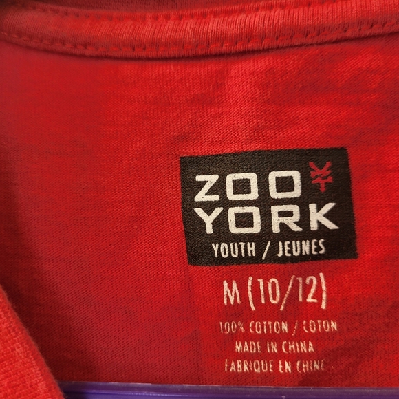 💥4 for $30💥 Zoo York boy's red t-shirt size M 10/12 - Picture 3 of 6